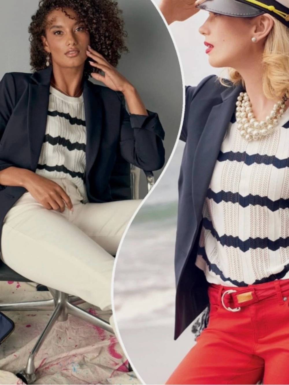 Cabi Nautical Sweater Tee Size XS Style 6455